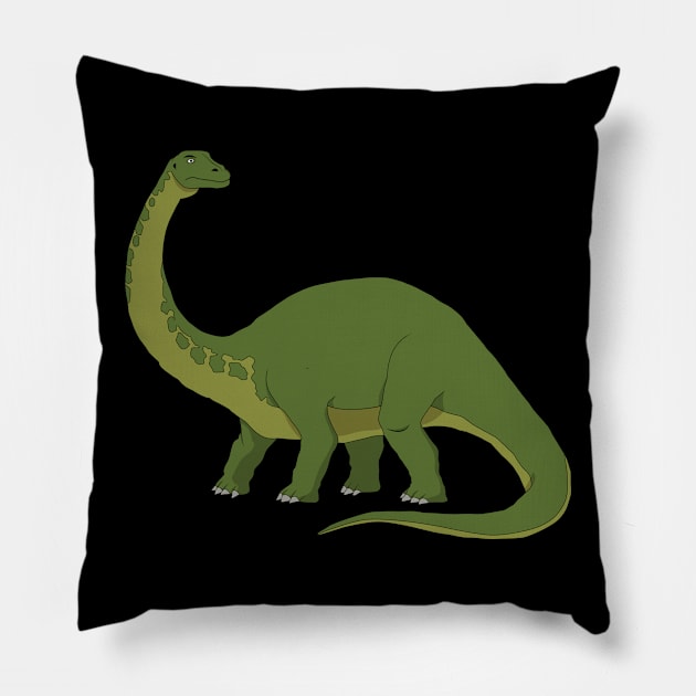 Brontosaurus Pillow by RockyDesigns