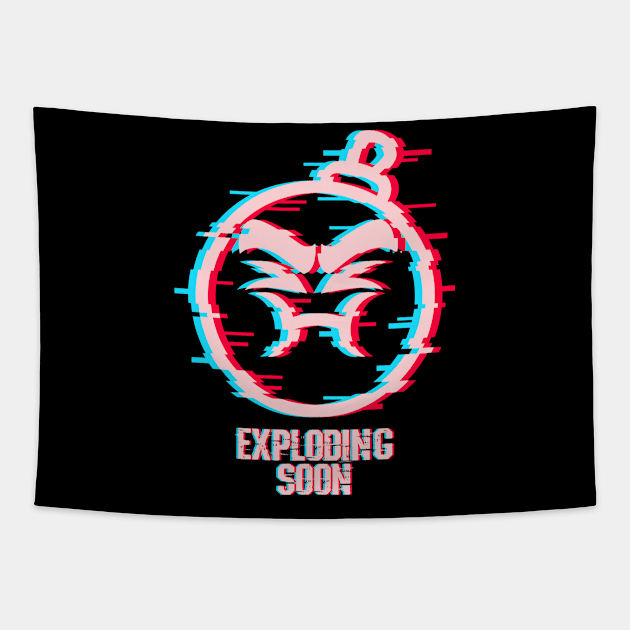 Vaporwave Explosion Tapestry by CrissWild