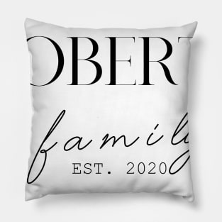 Roberts Family EST. 2020, Surname, Roberts Pillow
