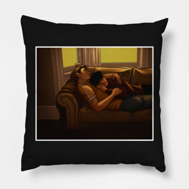 Nick and Charlie - Heartstopper - couch Pillow by daddymactinus