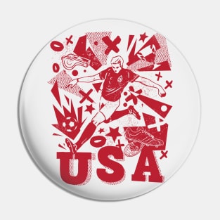 Vintage United States Soccer Player 2022 Pin