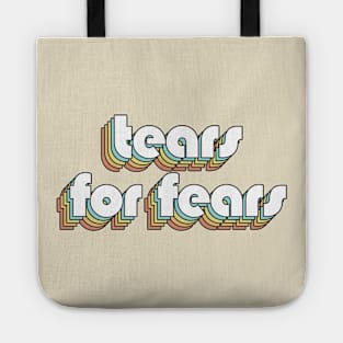 Tears For Fears - Retro Rainbow Typography Faded Style Tote