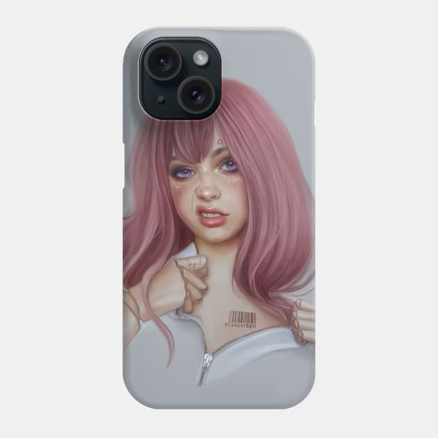 Pink doll Phone Case by HolstFay