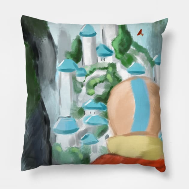 The Southern Air Temple Pillow by SeaglassSorcery