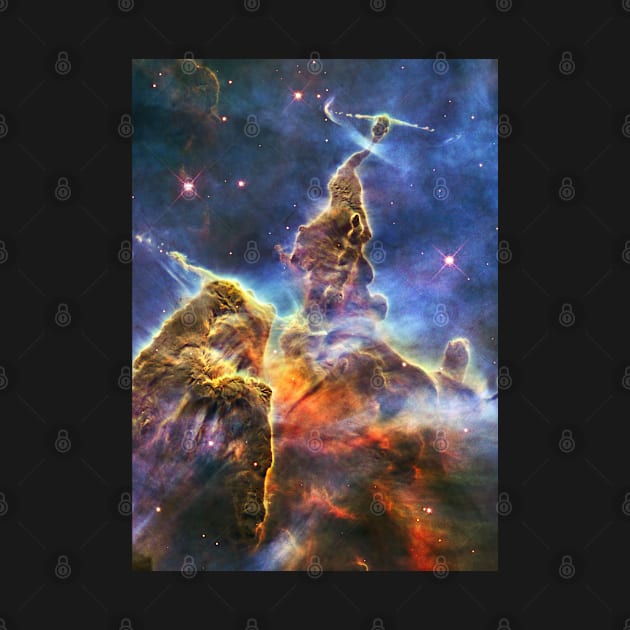 Carina Nebula, Mystic Mountain. HH 901 (Hubble telescope) — space poster by Synthwave1950