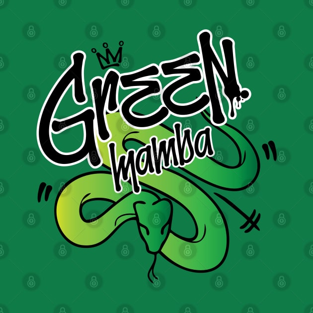 Green Mamba Graffiti Snake by irfankokabi