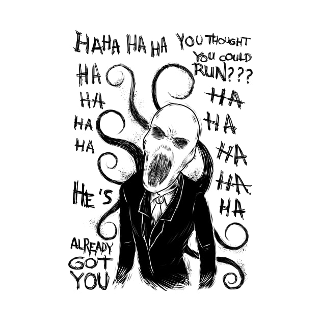 Trapped in the Clutches of Slender Man: A Desperate Attempt to Escape by Holymayo Tee