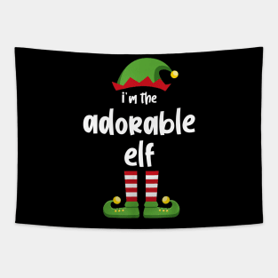 I'm The Adorable Elf Family Matching Christmas Pajama Gifts Tapestry