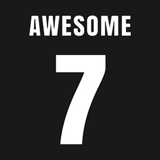 AWESOME NUMBER 7 FRONT-PRINT T-Shirt