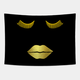 GOLD Glam Face Tapestry