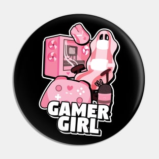 Cute Gamer Girl Pin