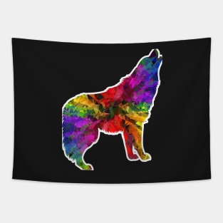 Lone Wolf Polygon Tapestry