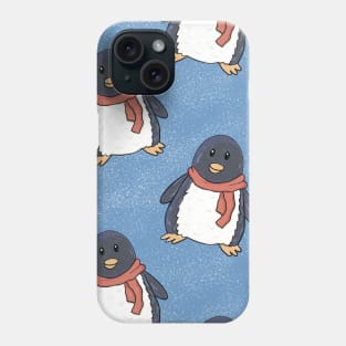 Penguin Wearing Scarf Pattern Phone Case