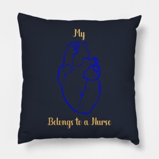 Valentine’s Day anatomical heart quotes for nurses Pillow