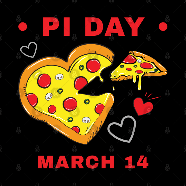 Pi Day March 14 Heart Pizza by DPattonPD