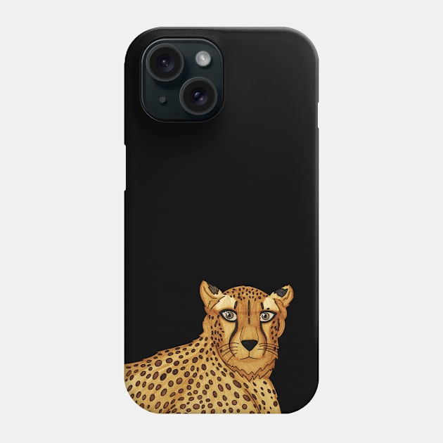 Cheetah Phone Case by Kelly Louise Art