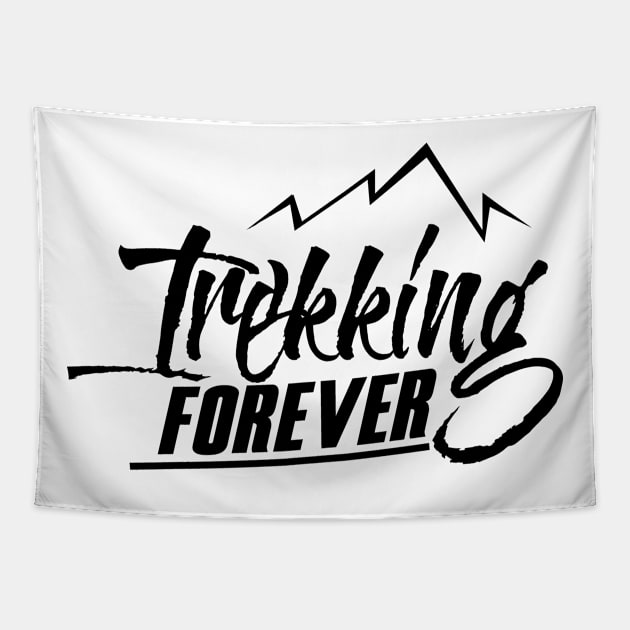 Hiker Hiking Trekker Trekking Hike Tapestry by dr3shirts