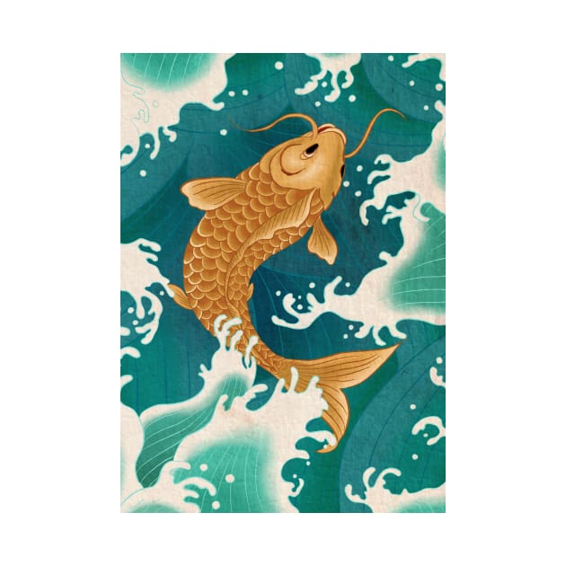 Minhwa: Swimming Carp A Type by koreanfolkpaint