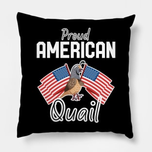 Proud American Quail USA Pillow