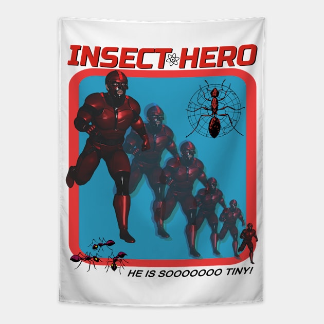 INSECT HERO Parody Retro Off Brand Boot Super Hero Funny Knock Off Tapestry by blueversion