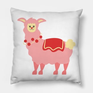 Cute Christmas Lama Pillow