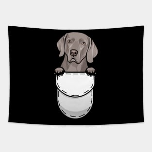 Funny Weimaraner Pocket Dog Tapestry