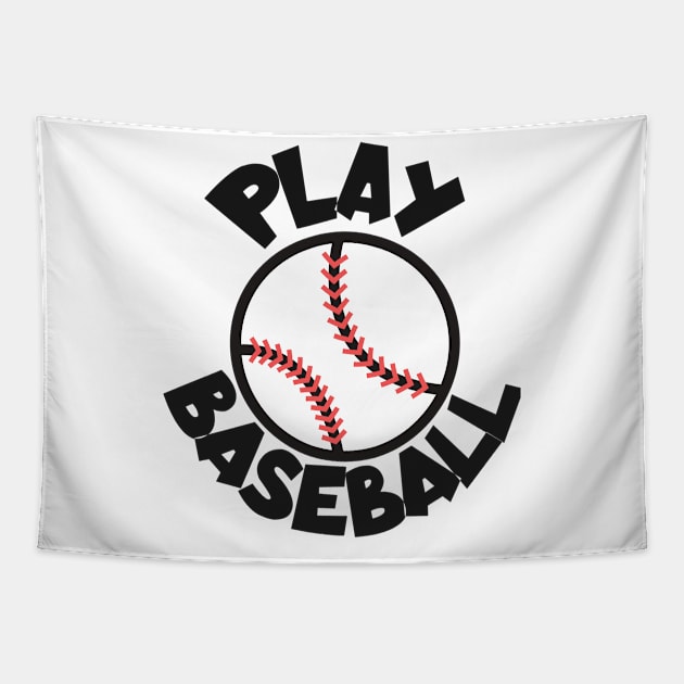 Play baseball Tapestry by maxcode