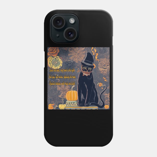 Black Cat! Phone Case by Black Cat Alley