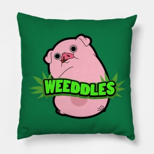 WEEDDLES (waddles smoking weed) Pillow