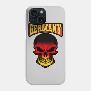 GERMANY FLAG IN A SKULL EMBLEM Phone Case