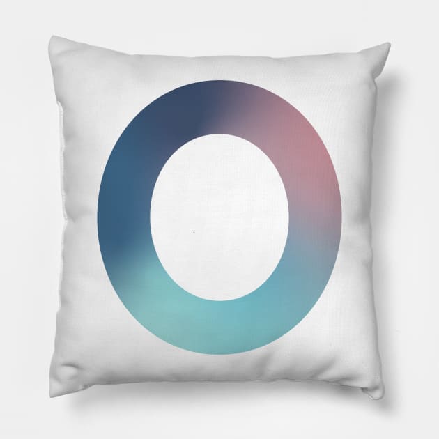 Gradient Letter O Initial Alphabet Pillow by murialbezanson