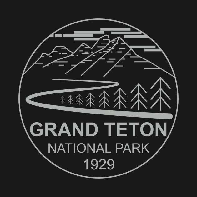 Grand Teton Line Logo by Baggss