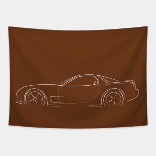 Mazda RX-7 FD - profile, stencil Tapestry