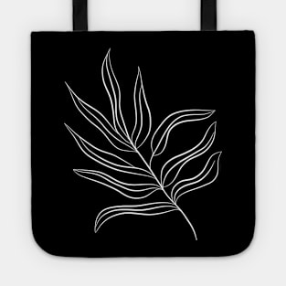 Palm Leaf Line Art Drawing - Leaves in the Wind 1 Tote