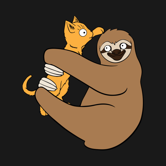 Disover Sloth And Cat - Sloth - T-Shirt