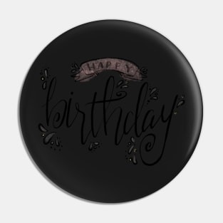 Happy Birthday Design Pin