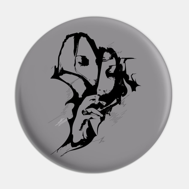 Smoking woman Pin by lkn