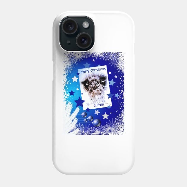 Emu - Merry Christmas dudes! Phone Case by AllansArts