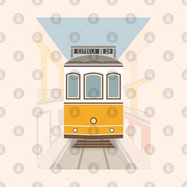 Lisbon Tram, Portugal by lymancreativeco