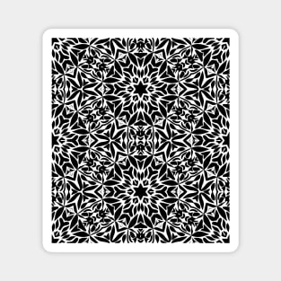 Monochrome geometric pattern Magnet