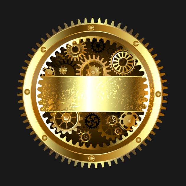 Round Mechanical Banner ( Steampunk gear ) by Blackmoon9