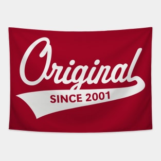 Original Since 2001 (Year Of Birth / Birthday / White) Tapestry