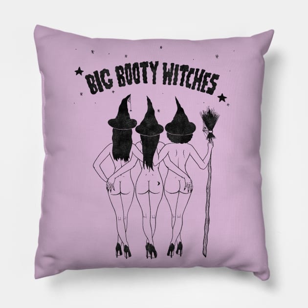 Big Booty Witches Pillow by classycreeps