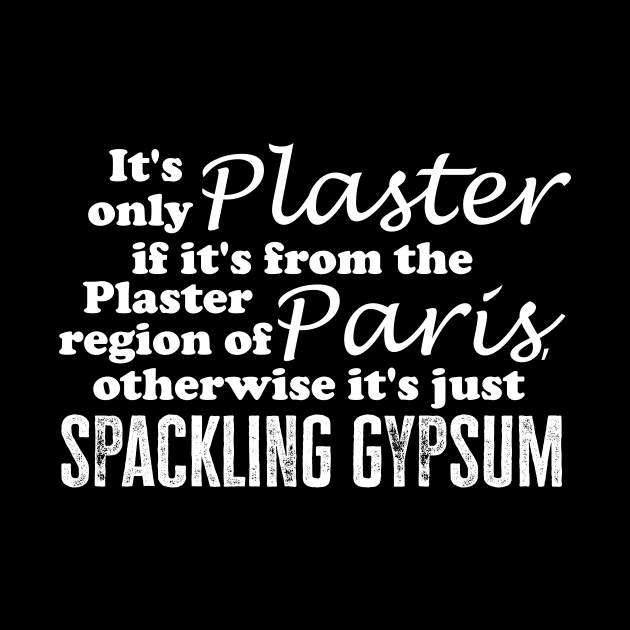 It's only plaster if it's from the Plaster region of Paris by O&P Memes