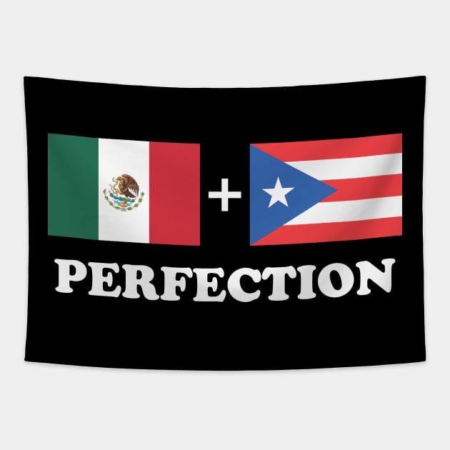 Aesthetic Mexican Plus Puerto Rican Perfection Funny Tapestry by dewinpal