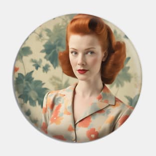1950s Glam Woman Pin