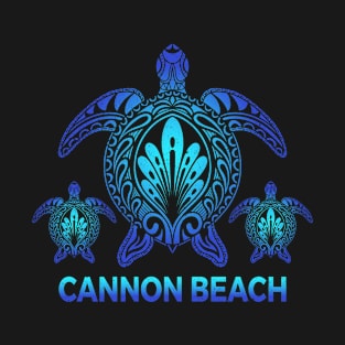 Vintage Cannon Beach Oregon OR Ocean Blue Sea Turtle Souvenirs T-Shirt