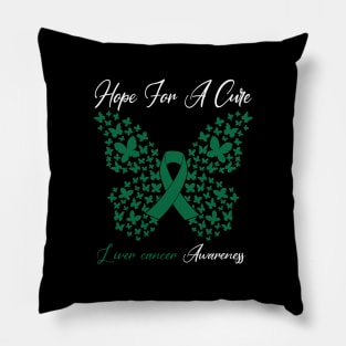 Hope For A Cure Butterfly Gift 3 Liver cancer Pillow