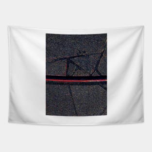 Red Line Intersect Tapestry