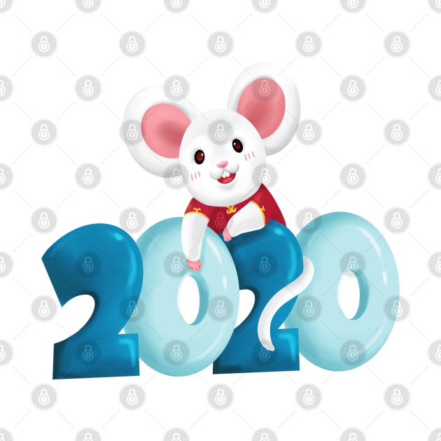 New Year of Rat 2020 Mouse Christmas For Gifts T-Shirt by medhat